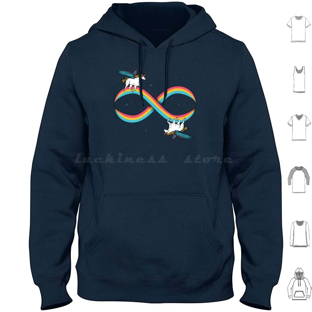 

Infinite Magic! Hoodies Long Sleeve Infinity Infinite Space Magic Pegasus Unicorn Horse Rainbows Sparkle Twinkle