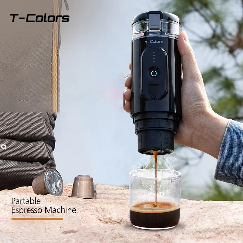 Portable Electric Coffee Machine Ntelligent Wireless Heating Powder Espresso Capsule Charging for CAR Outdoor Travel |