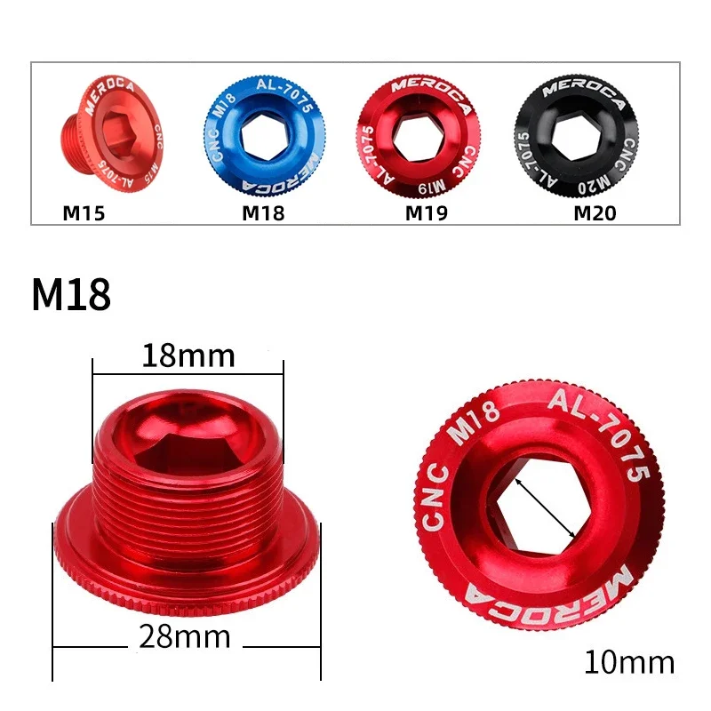 MEROCA MTB Hollowtech кривошипный болт M18 M19 M20 Кривошип горного велосипеда крышка рычаг для