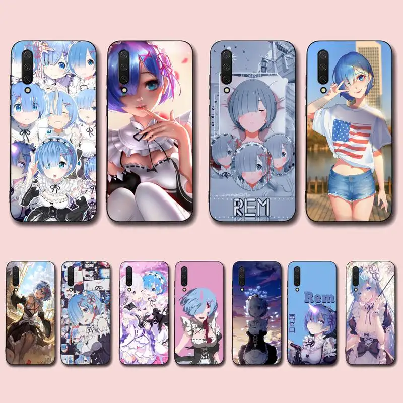 

Anime cute REM Phone Case for Xiaomi mi 5 6 8 9 10 lite pro SE Mix 2s 3 F1 Max2 3
