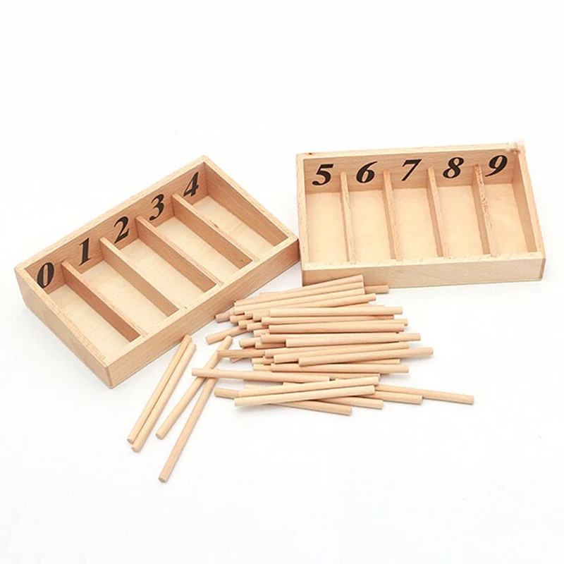 

Montessori Math Toys Mathematics Montessori Materials Educational Wooden Spindle Box Early Learning Training Toy