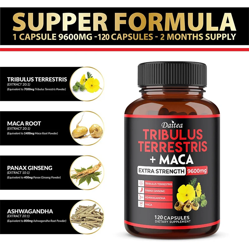 

Tribulus Extract - Helps Boost Energy, Erections, Supports Stamina, Muscle Mass and Performance for Both Men and Women