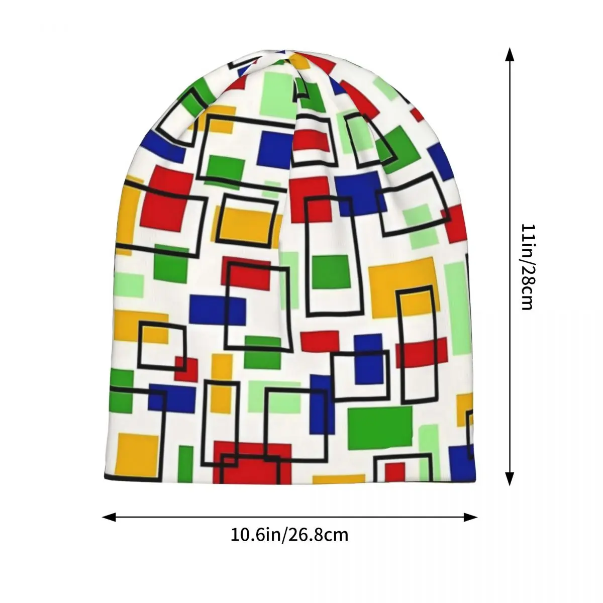 Красочные шапки-бини с принтом Mondrian модные шапки для мужчин и женщин унисекс