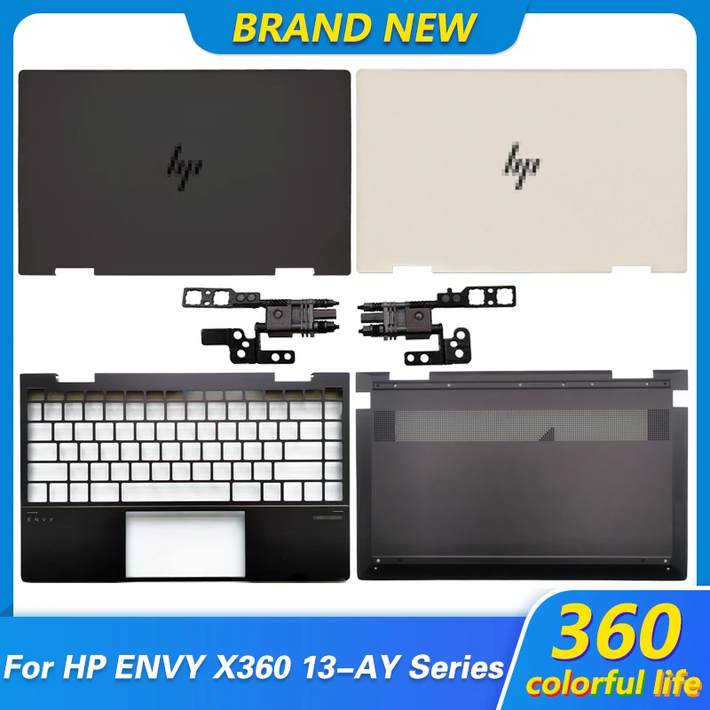 

New Laptop Case For HP ENVY X360 13-AY TPN-C147 LCD Back Cover Palmrest Bottom Case Back Cover LCD Hinges L94498-001 M15276-001