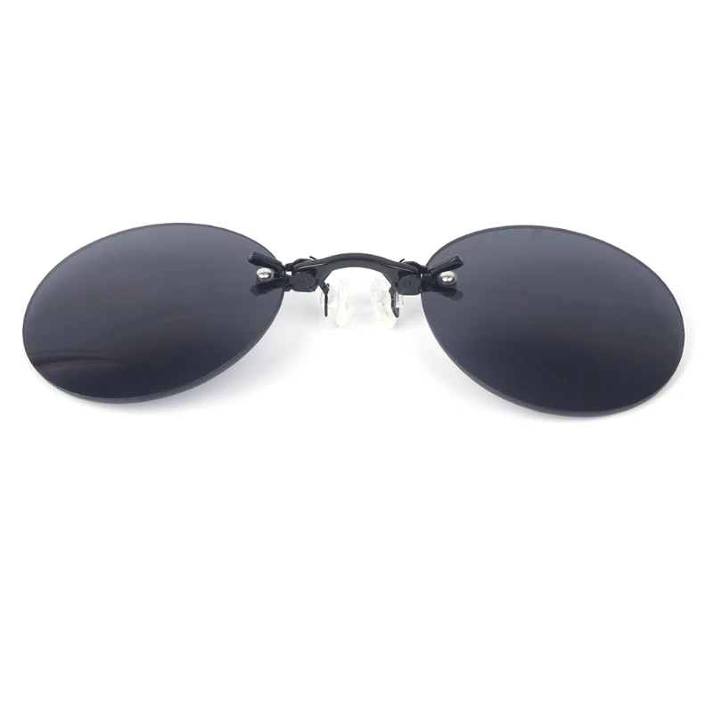

Retro Sunglasses Round Vintage Unisex Eyewear Mirror Nose Clip Mini Metal Goggle