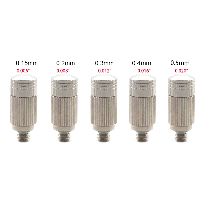 50pcs 304 Stainless Steel 3/16" Thread High Pressure Atomization Nozzle Garden landscaping Cooling Humidify Disinfection Sprayer