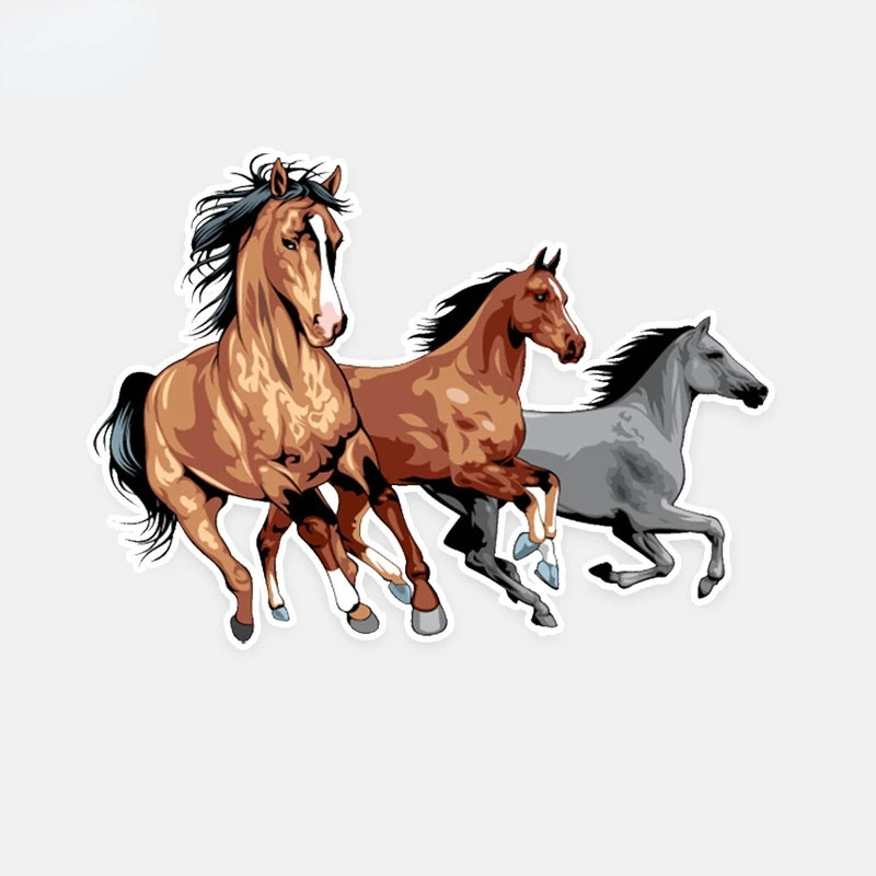 

Personality 15CM*11CM Fashion Steed Horse PVC Car Windshield Sticker Decal Graphical