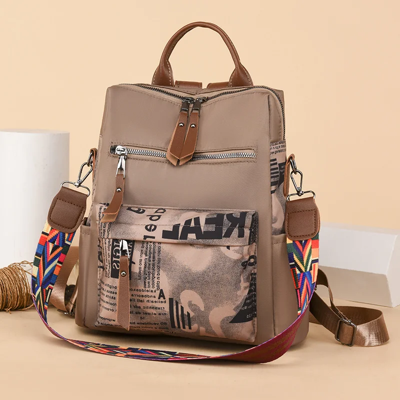 

New Oxford Women's Backpack Patchwork Light Luxury Female Travel Backpacks for Women Fashion Backpack Bags School Student Bag