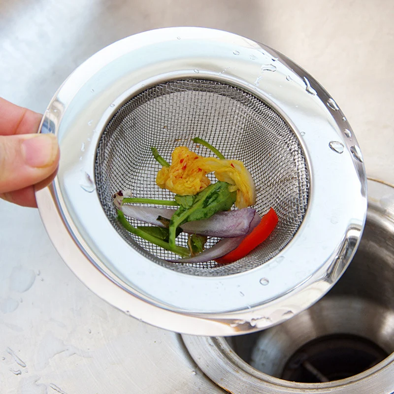

3Pcs Stainless Steel Sink Strainer kitchen drain filter Anti-clogging slag separation net floor drain Pool Accessories