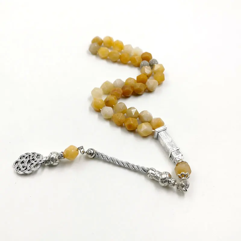 Алмазный камень ALBASHAN Tasbih, натуральный кварцит, нефрит, мусульманские молитвенные бусины Gfit Misbaha 33 45 51 66 99 100, четки (art.: 3920bfdd596e2) - 3920bfdd596e2
