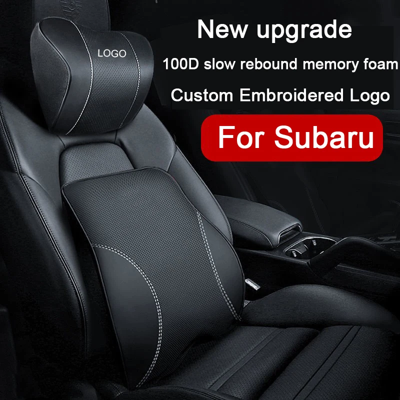 

Car Neck Pillow Embroidered Logo Headrest Neck Support Seat Waist Pillows For Subaru Forester XV Legacy Outback Auto Accessories