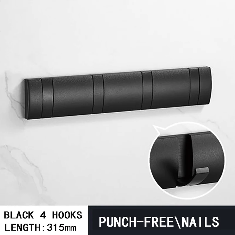 

Черные алюминиевые настенные крючки WJNMONE