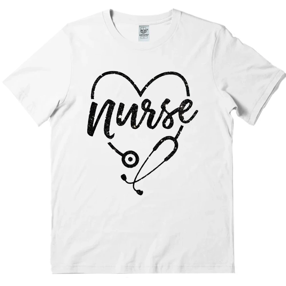 Рубашка со стетоскопом в форме сердца-футболка для медсестры-медсестры на неделю
