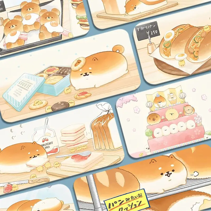 Купи Wealth Dog Bread 90x40cm Big Desktop Desk Mat Kawaii Gaming Accessories Students Writing Pad For PC Gamer Mousemat за 668 рублей в магазине AliExpress