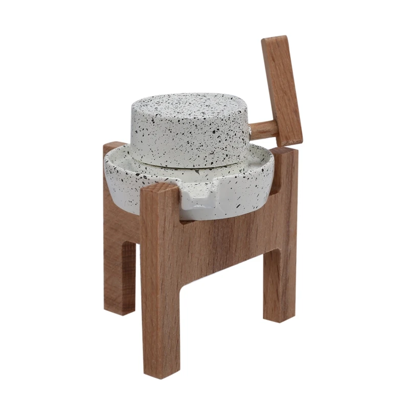 

1:12 Dollhouse Miniature Furniture Miniature Stone Mill Retro Small Stone Mill Dollhouse Decor Accessories