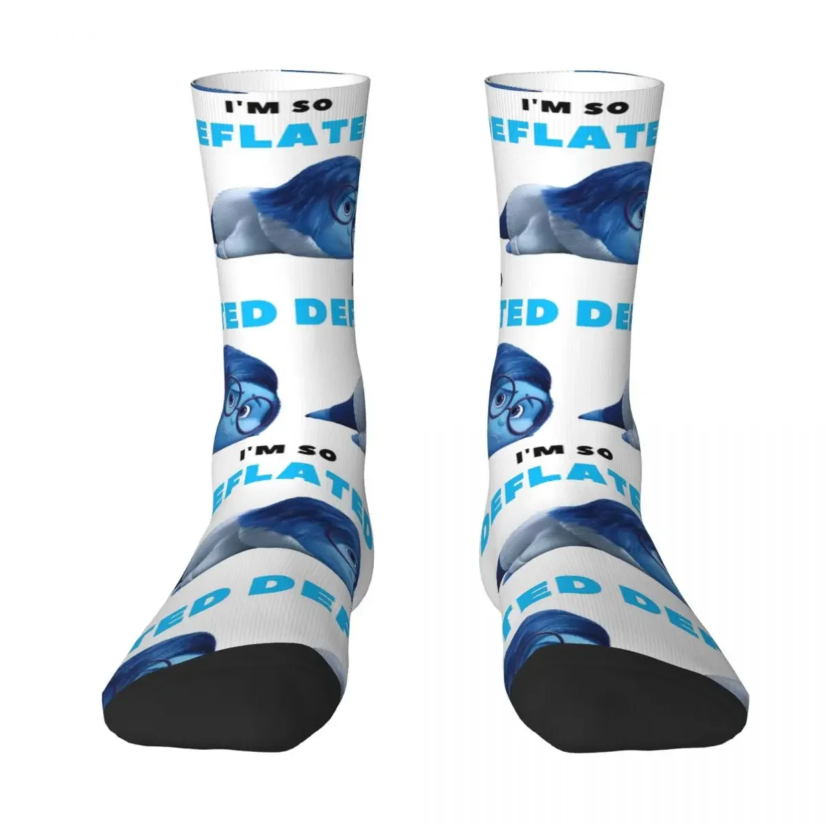 Веселые забавные мужские носки из полиэстера с эмоциями и печалью спортивные