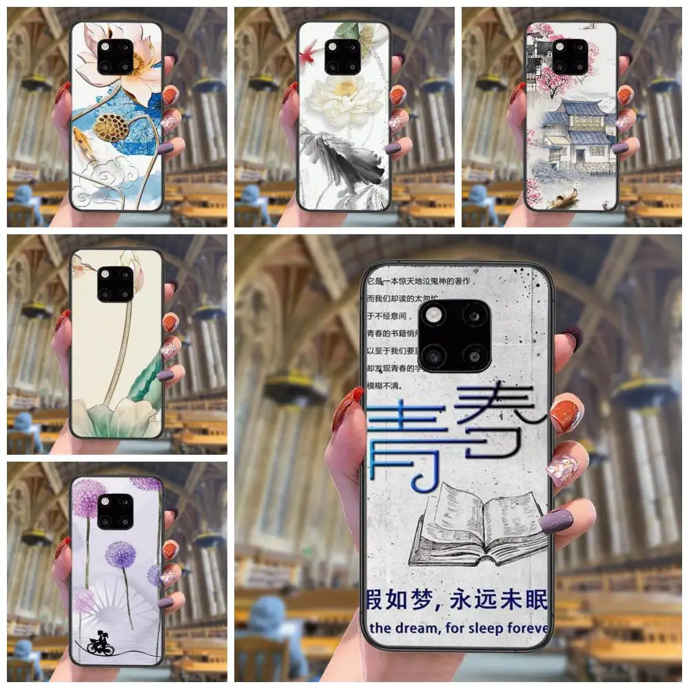 Чернильная роспись Cusize Black Cell Cover Luxury Shell Art Prime для Samsung M02 M02S M20S M21 M21S M30 M30S M31 M32 M42 M51 M52