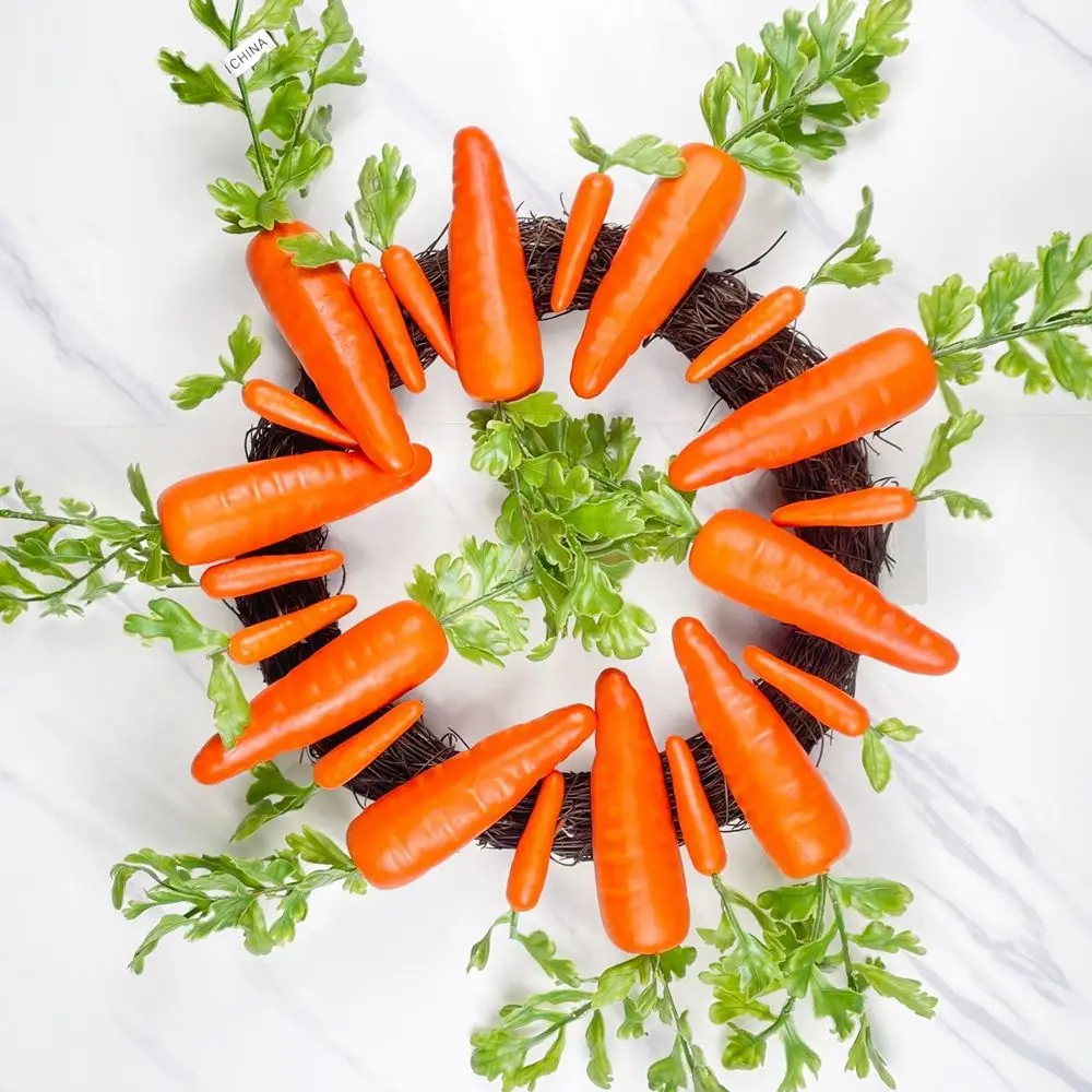 

Имитация моркови, ПВХ, тематический реквизит для Пасхальной вечеринки, украшения, фрукты и овощи, украшение для домашней вечеринки, имитаци...