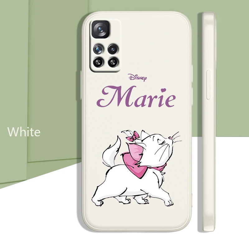 

Marie Cat Pink Cute Phone Case For Xiaomi Redmi K50 Gaming 10 9 9A 9T 9AT 8 8A 7 6 Pro 4G 5G Liquid Rope Candy Cover Coque Capa