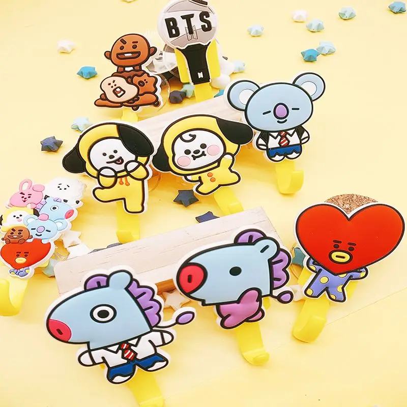 Line Friends BT21 Хими мультфильм студенческий крючок для общежития Cooky Shooky Mang домашняя