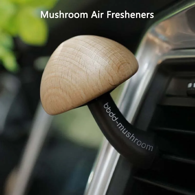 

Car Air Outlet Perfume Plugins Air Freshener Mushroom Wood Car Air Conditioning Outlet Perfume Decoration Interior Fragrance