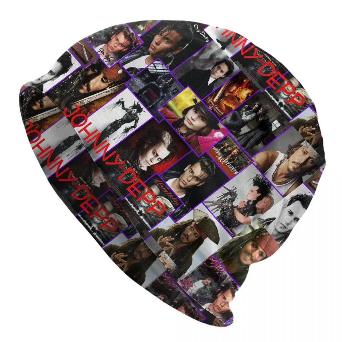 

Johnny Depp Collage Photo Skullies Beanies Beanies Caps Gifts For Men Fashion Winter Hats Best Friend Gifts