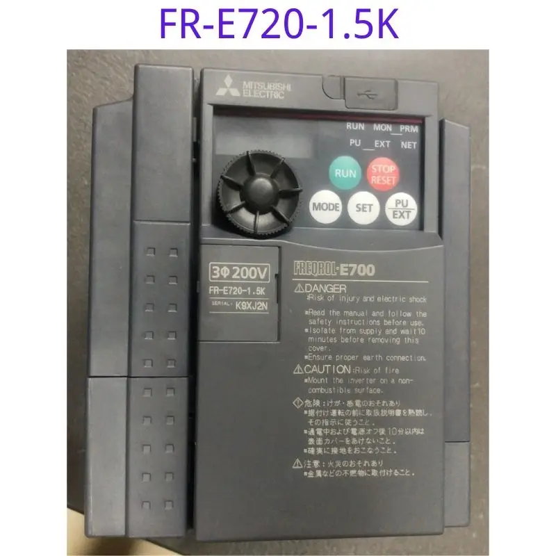 

The second-hand FR-E720-1.5K function has been tested and is intact