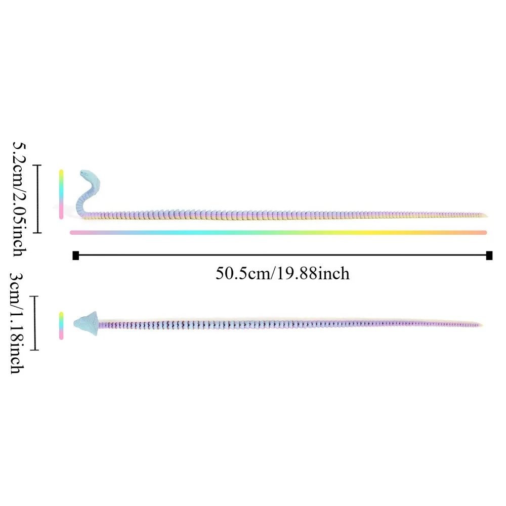 Гибкая 3D печатная змея реалистичная Viper имитация змеиного орнамента креативная