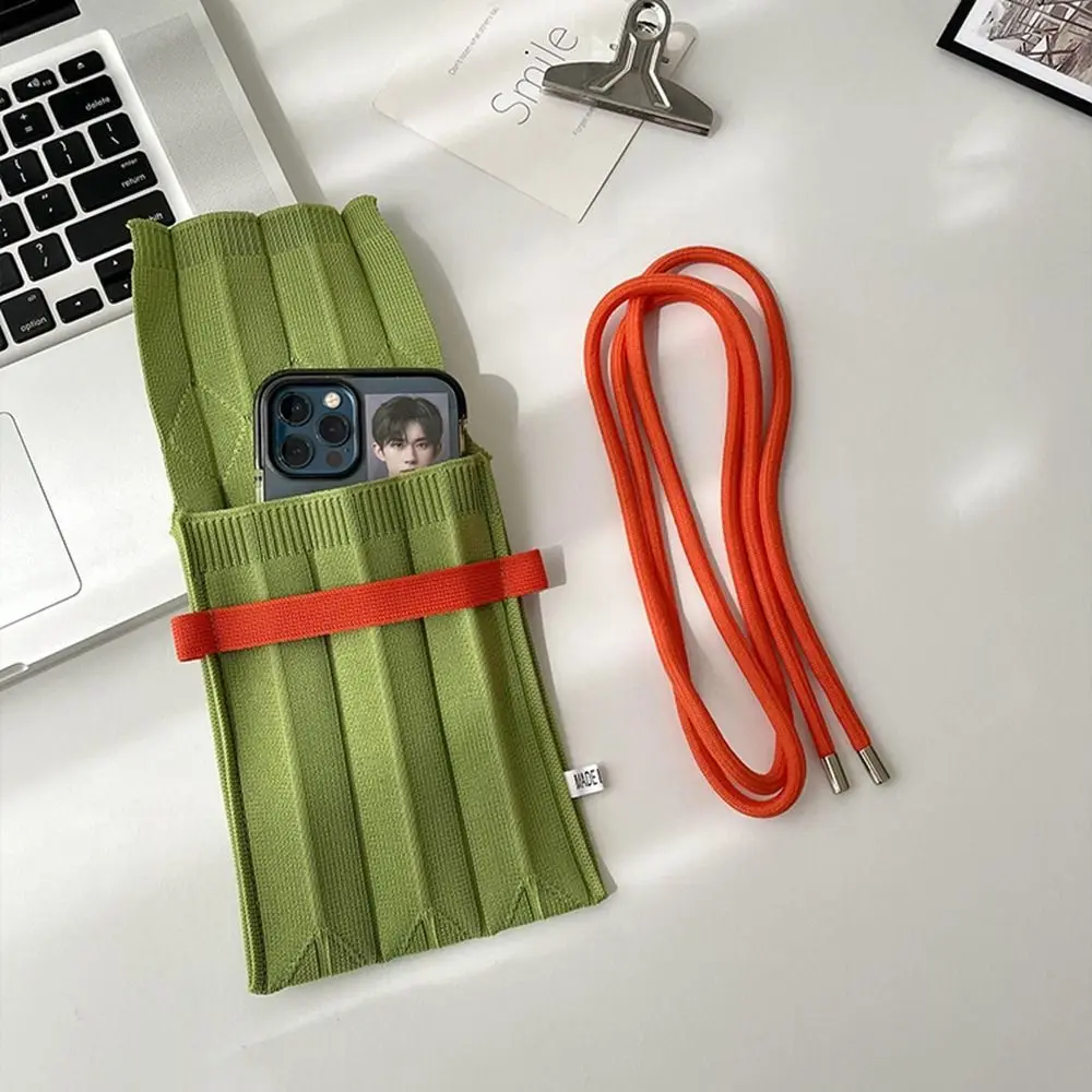

Long Straps Small Messenger Bag Knitting Pleated Female Handbag Crossbody Bags Women Shoulder Bag Mobile Phone Bag
