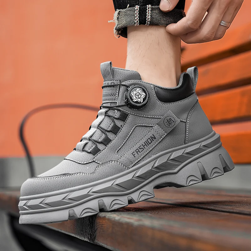 2025 Новые ботинки мужская зимняя обувь повседневные походные туфли на открытом