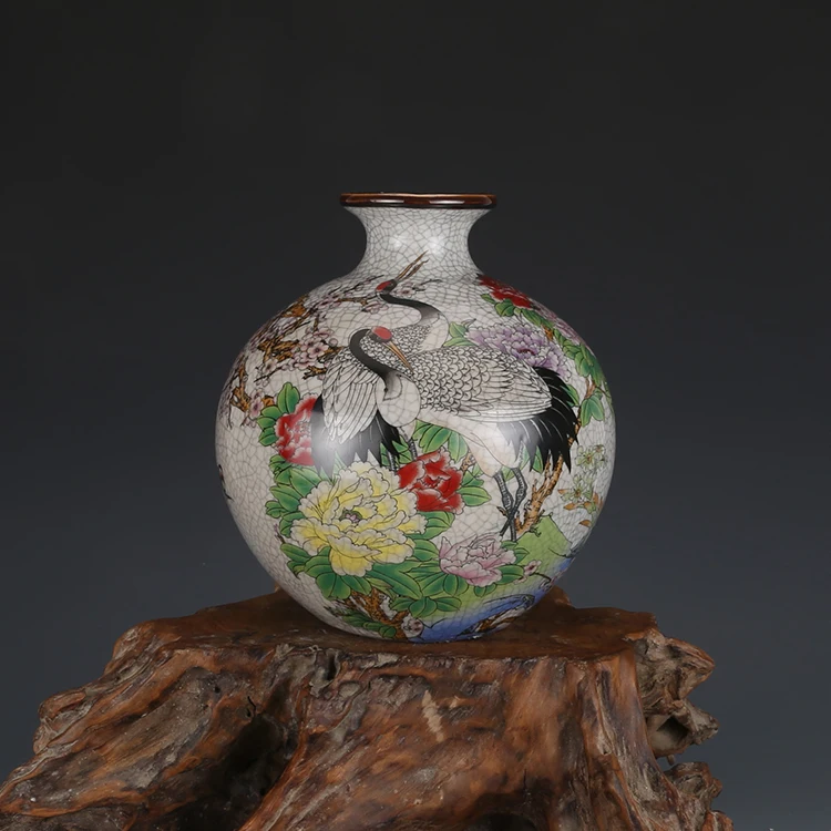 

Qianlong Daqing Pink Color Lucky Life Picture Apple Zun Porcelain Chinese Style Decoration Authentic Antique