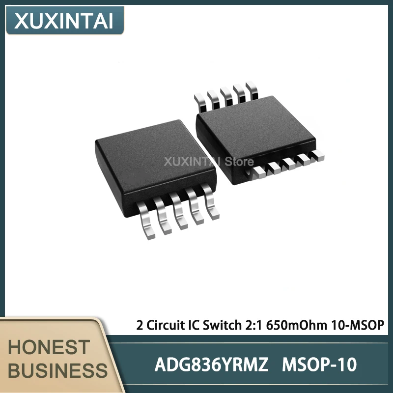 

10Pcs/Lot ADG836YRMZ ADG836 2 Circuit IC Switch 2:1 650mOhm 10-MSOP