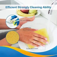 kitchen dishwashing cleaning color wood pulp cotton thickened non stick oil dish towel cleaning scouring pad seaweed rag