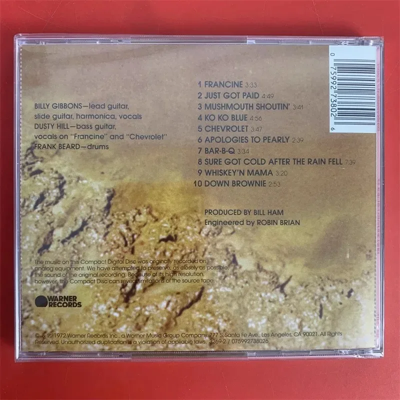 Rock ZZ Top Billy Gibbons Музыкальный CD Rio Grande Mud Альбом Just Got Paid Музыкальная запись Косплей Walkman Автомобильный саундтрек Коллекция коробок (art.: 3920d11c533bc) - 3920d11c533bc