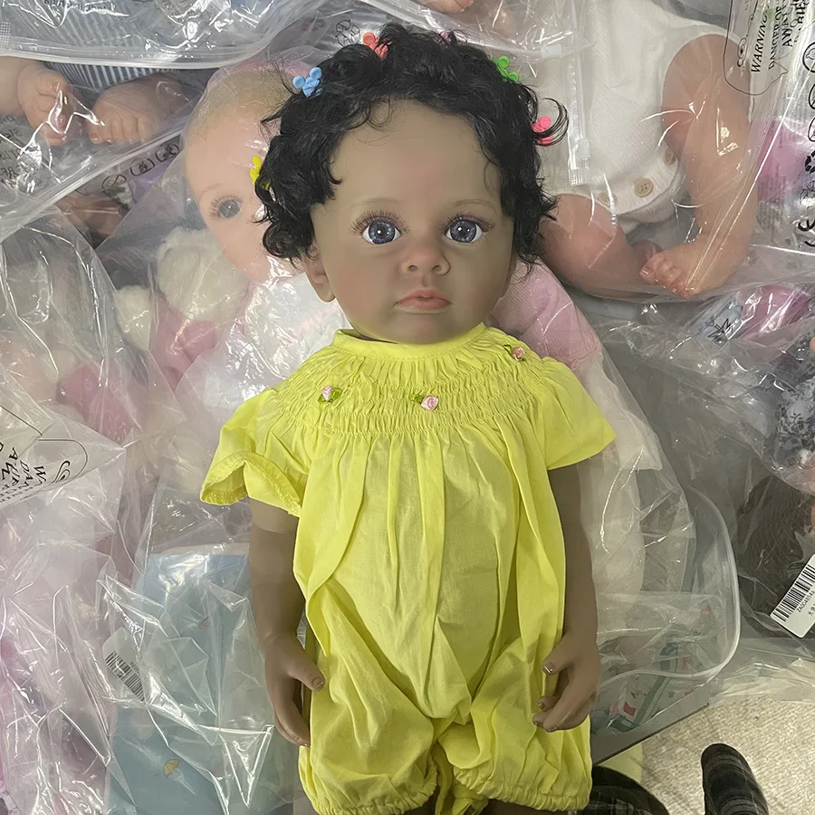 FBBD 55cm Full Body Silicone Reborn Doll Tutti Toddler Girl with Genesis Paint High Quality 3D Skin Multiple Layers Visible Vein