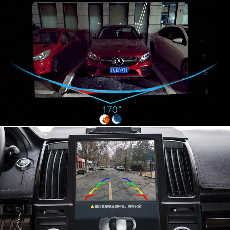 $105.81 AHD 1920x1080P Car Camera 170 Degree Fish Eye Lens Starlight Night Vision HD Vehicle Rear View Camera