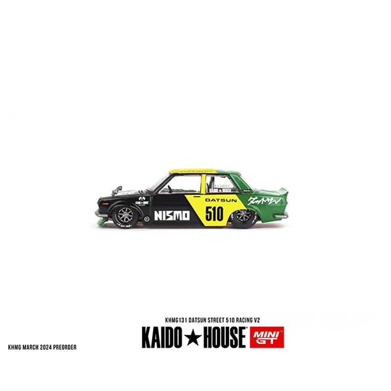 Kaido House + MINIGT 1:64 Модель автомобиля Datsun Street 510 Racing V2 Литой автомобиль из сплава # ХМГ131