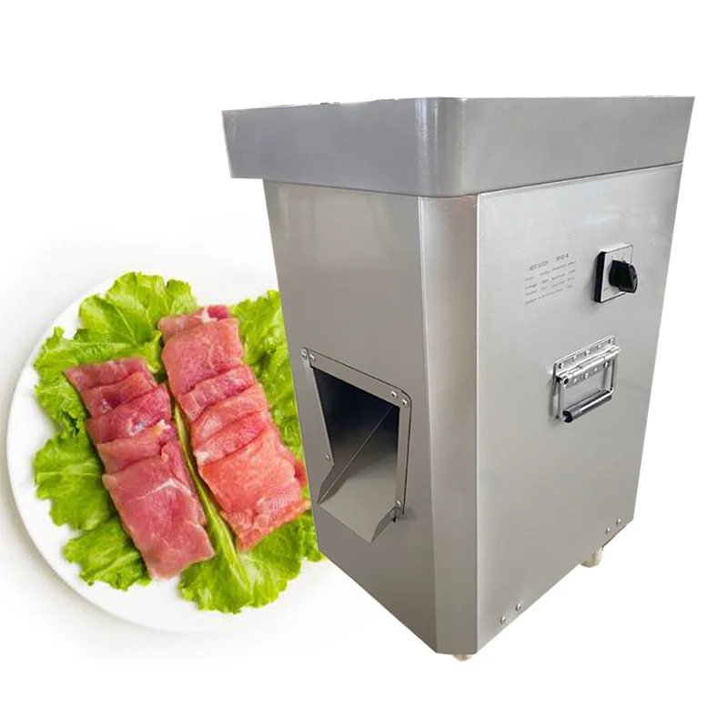 

Electric Meat Cutting Machine Commercial Stainless Steel Pork Beef Mutton Meat Slicer Shredded Minced Machine