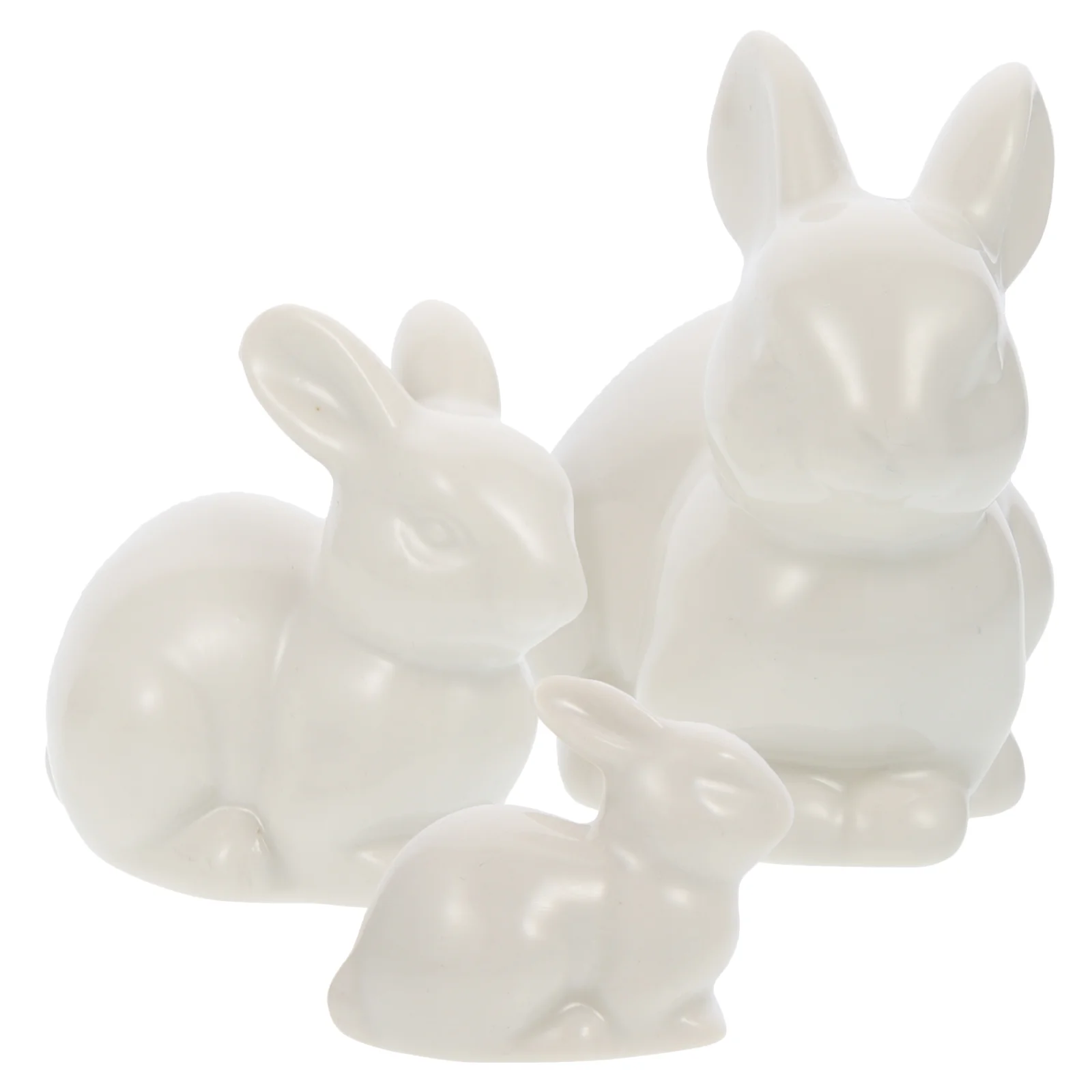 

3 Pcs Dining Table Decor Rabbit Figurines Statues Car Models Bunny Figurines Desktop Decor Easter Bunny Decorations Mini Rabbit