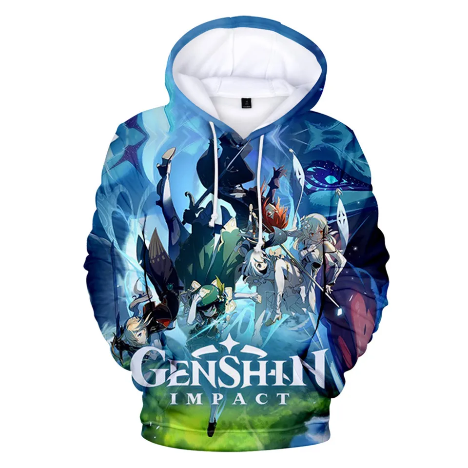 

Trendy Harajuku Game Genshin Impact Hoodies Sweatshirts Boys/girls Long Sleeve 3D Print Hoodie Streetwear Sweatshirt Pullovers