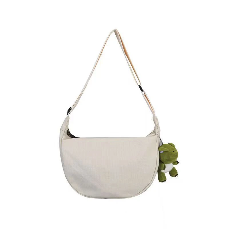 Ladies Shoulder Bag Canvas Bags Simple Female Bag Canvas Messenger Bag Thickened Dumpling Canvas Bag Student Personality Fashion