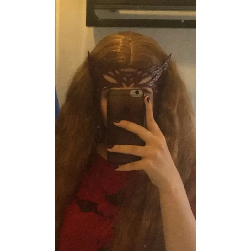 Парик Scarlet Witch Vision Wanda Maximoff длинный коричневый парик для косплея со средним