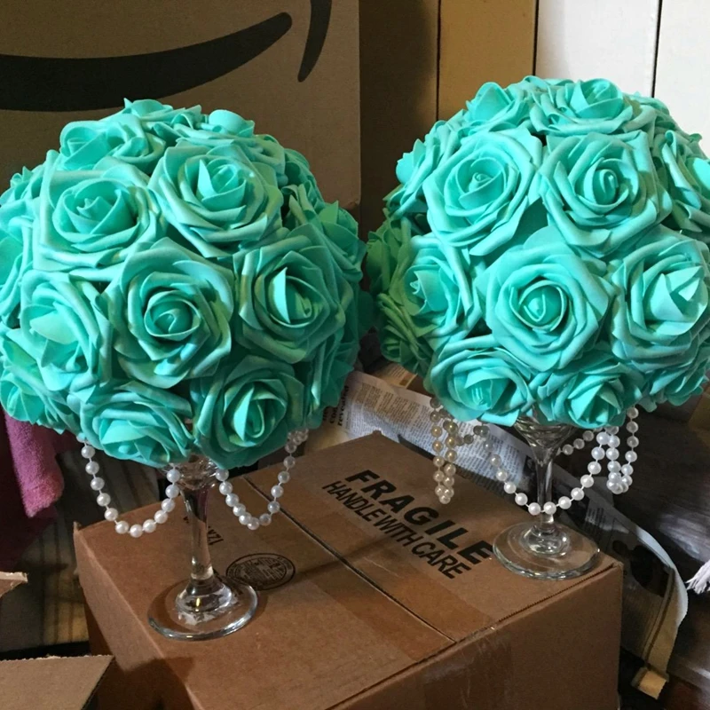 

Mini Fake Rose Flower Heads 100Pcs Artificial Stemless Rose Flower Heads,Bulk Wedding Decor,DIY Crafts Make,Headbands,7cm/2.76''