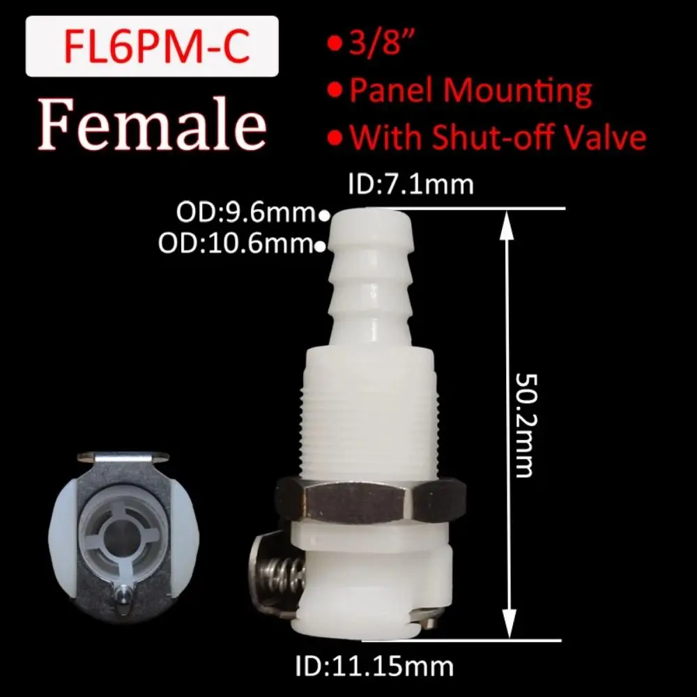 

1 шт., разъединительный фитинг, соединительный шланг, трубчатый соединитель, мужской и женский шланг с зазубринами, 5/16 3/8, быстросъемный быстроразъемный соединитель