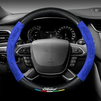 suede carbon fiber car steering wheel cover for ford focus fiesta ranger mondeo escort falcon flex s max kuga mustang auto parts
