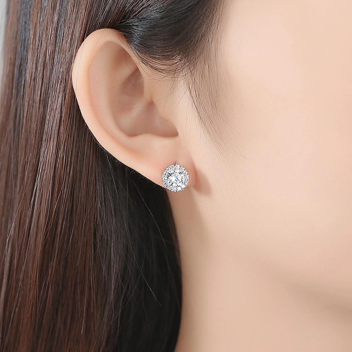 LUOTEEMI новые модные классические круглые серьги-гвоздики белого и золотого цвета