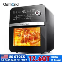 OSMOND 12L/12.6QT 1700W Electric Air Fryer Oven 16 In 1 Multi-function Air Oven LED Touch Screen Healthy Cooking Air Fryer