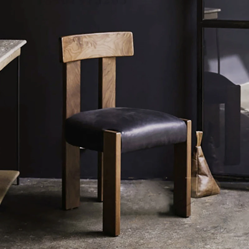 

Wood Leg Nordic Dining Chairs Wood Luxury Comfortable Ergonomic Upholstered Dining Chair with Backrest Chair Nordic Furniture