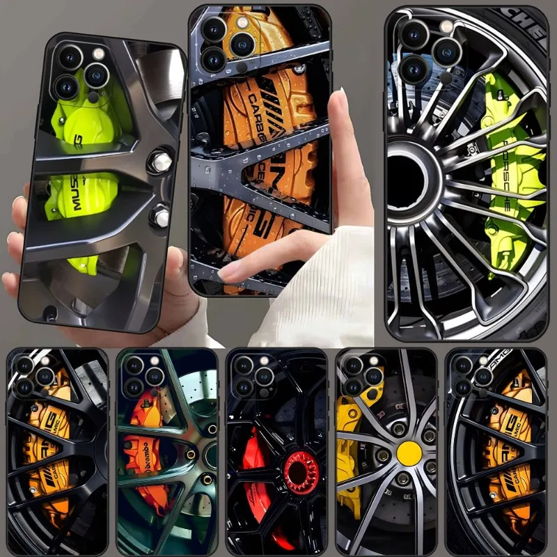 

Sports Car Rim Wheel Hub Phone Case Fundas For Iphone 14 Pro Max 13 Mini 11 12 Xr X Xs 6 6s 7 8 Plus Shockproof Back Cover