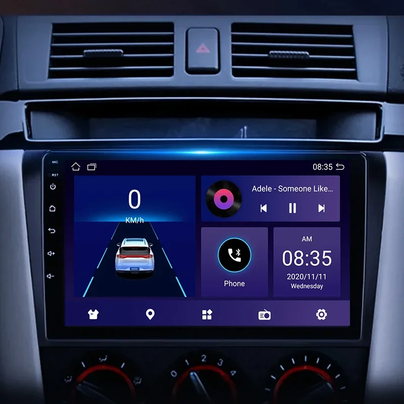 JIUYIN Android 12 Carplay для Mazda 3 2004 2005 2006 2007 2008 2009 Автомагнитола с мультимедийным